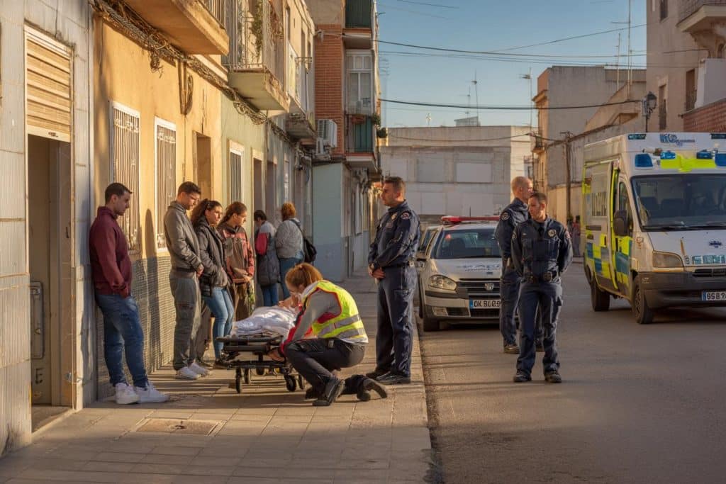 joven apunalado en calle cazorla