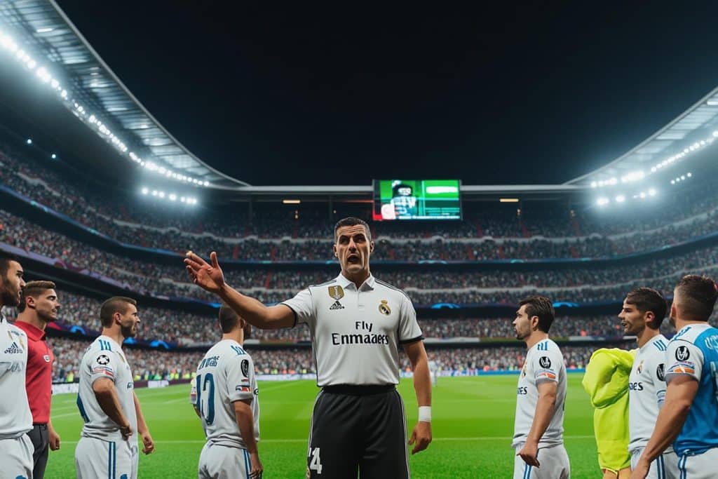 jugadores del real madrid celebrando el gol