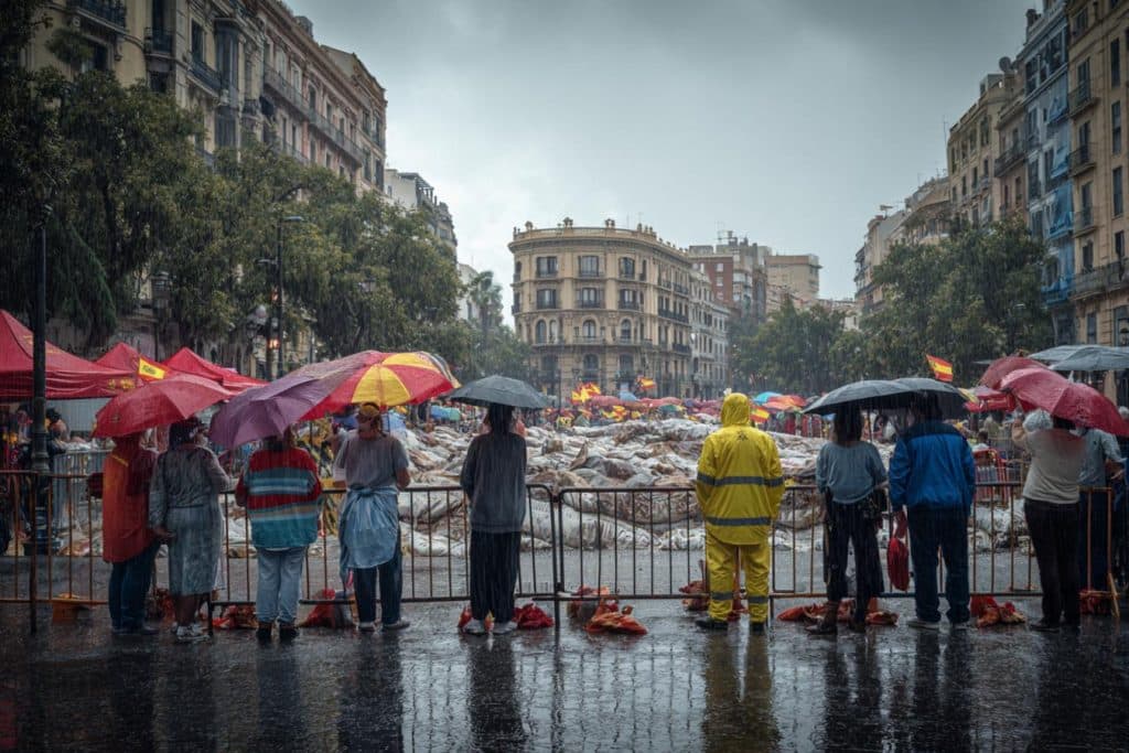lluvia amenaza mascleta fallas valencia