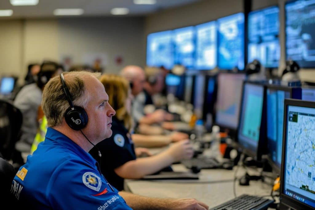 operadores del 112 en plena accion