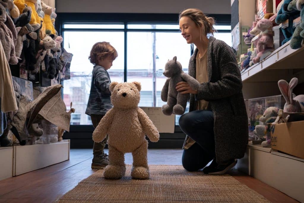 osito de peluche reciclando ropa nueva