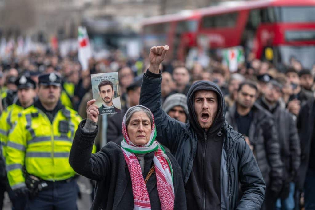 protestas en londres contra regimen irani 1